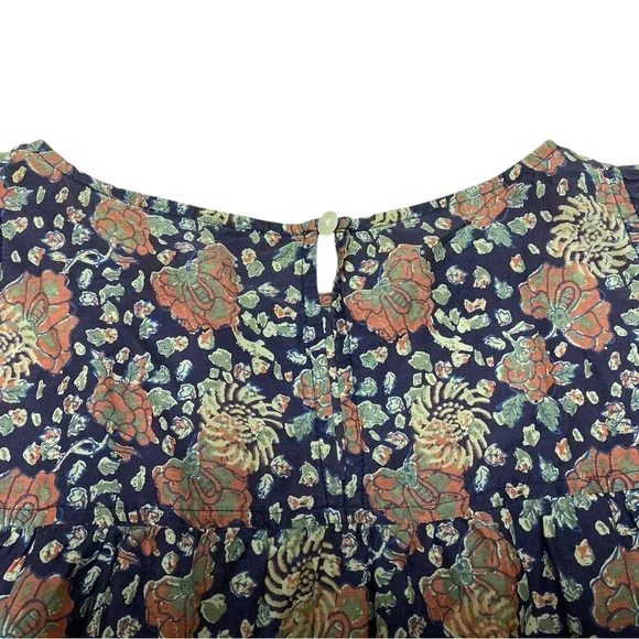 Madewell Women’s Story Top in Fan Floral Mix Size 6 Peasant Blouse Bohemian - Picture 13 of 14